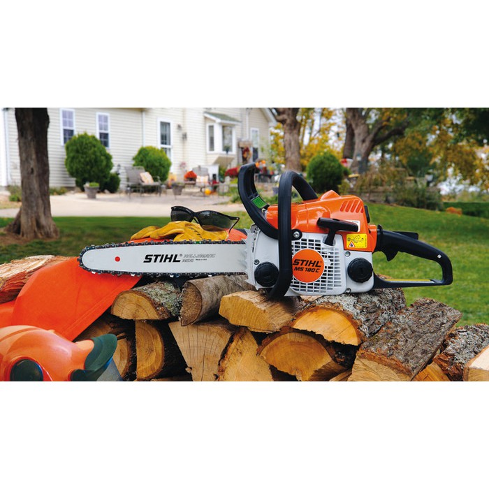 Máy Cưa Xích STIHL MS 180 Đồng Bộ Lam Xích 18in +Tặng kèm 1 nhớt RHEINOL 1 LÍT chain saw