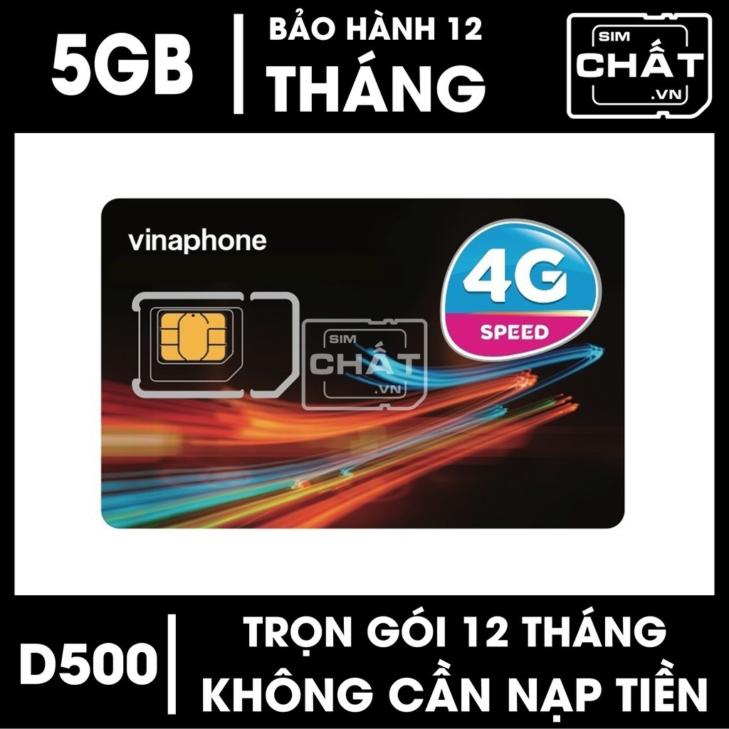 Sim 4G Vina D500 một năm không cần nạp tiền