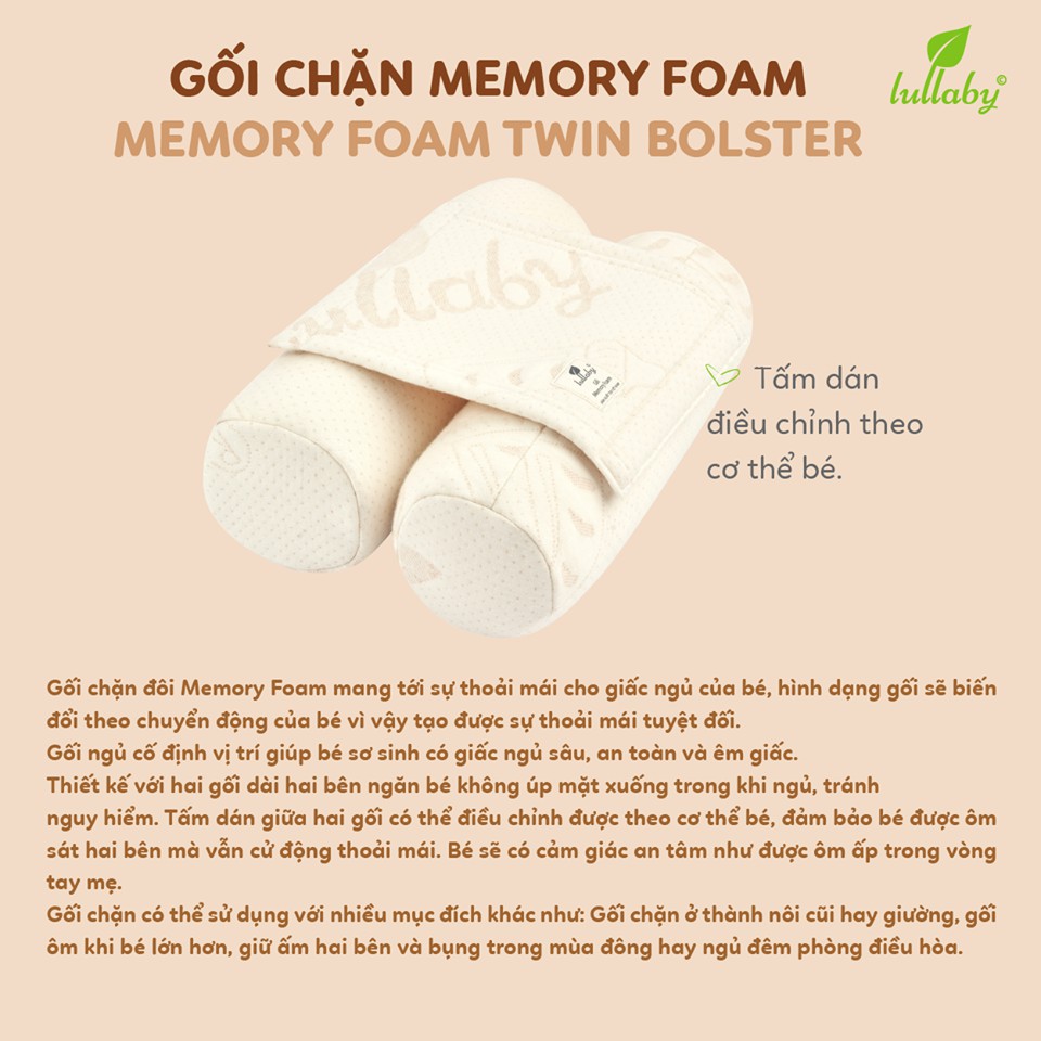 Gối cao su chống bẹp gối chặn Lullaby Memory Foam