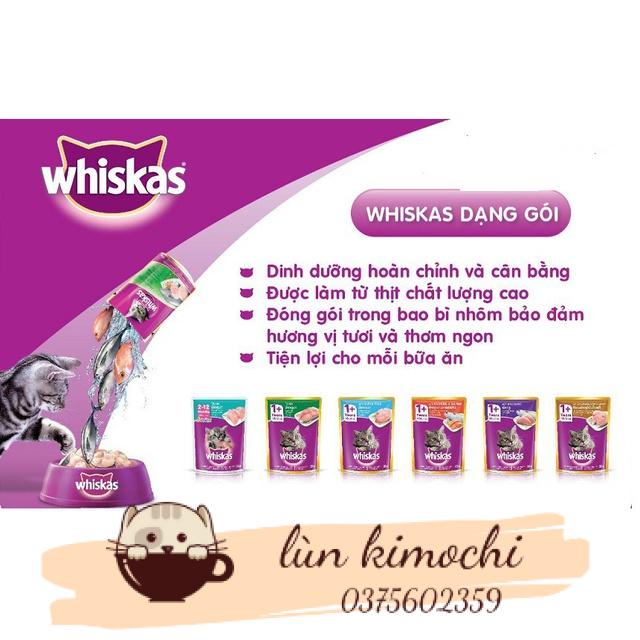 Pate gói whiskas 85g vị bất kì