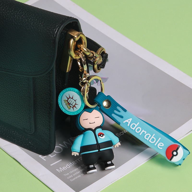 Móc khóa trang trí gắn búp bê Pikachu 3D mới