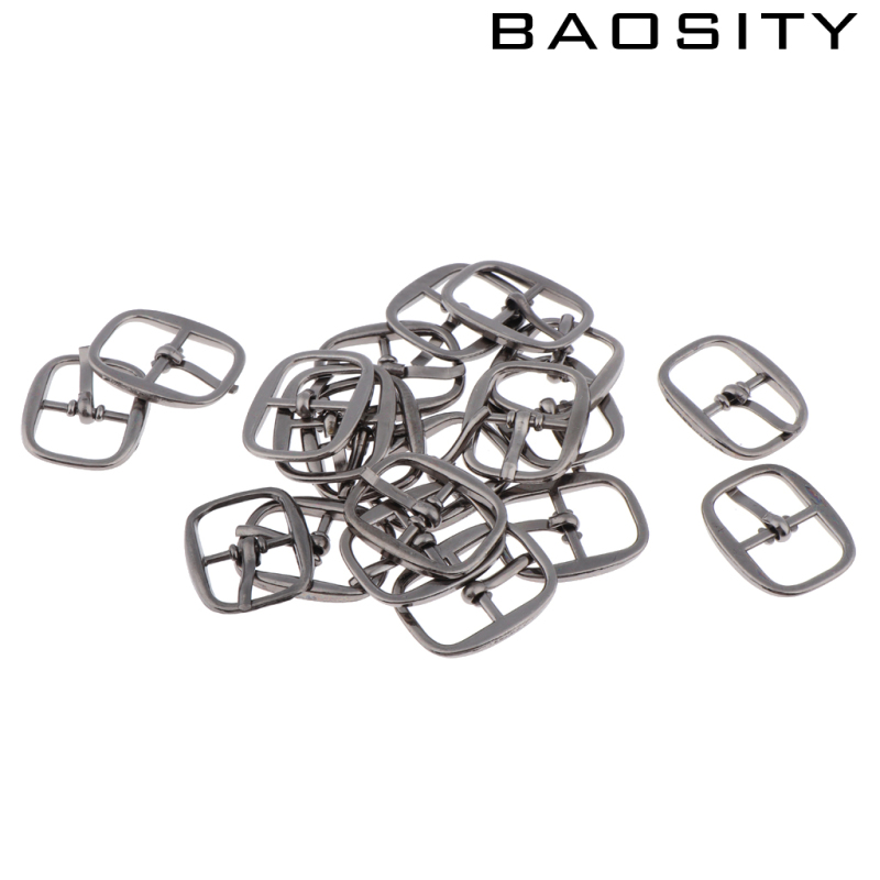 [BAOSITY]Single Prong Belt Buckle Center Bar Buckles Pin Purse DIY Accessories Silver