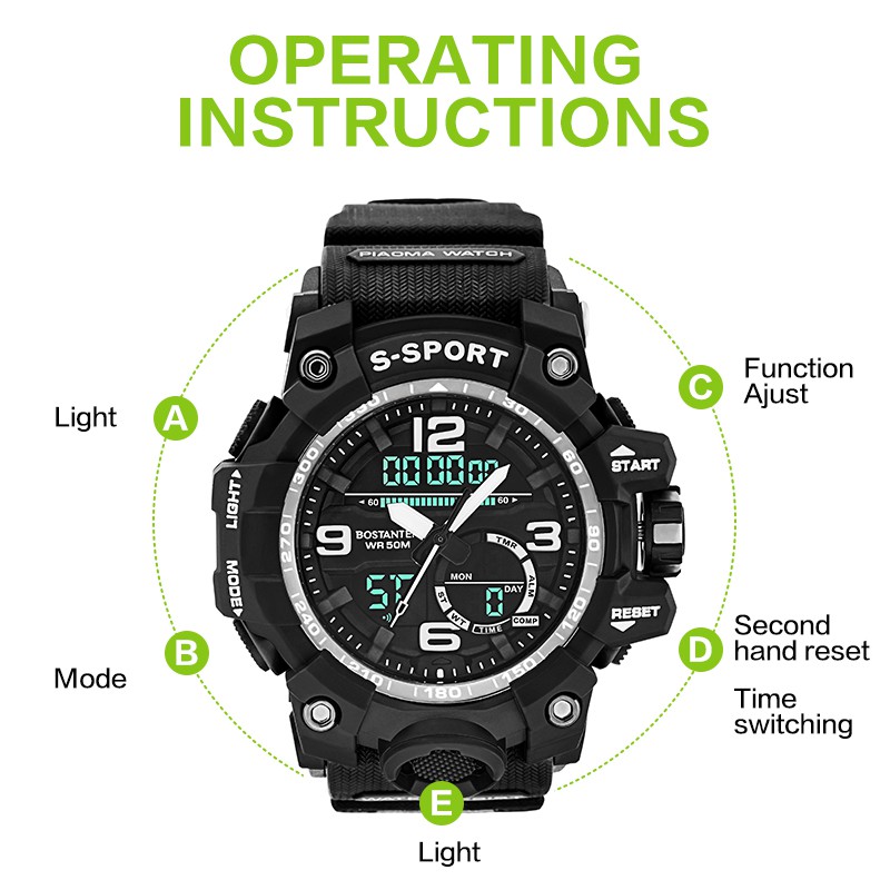 Bostanten Đồng Hồ Thể Thao Chống Sốc, Chống Thấm Nước Cho Nam | BigBuy360 - bigbuy360.vn