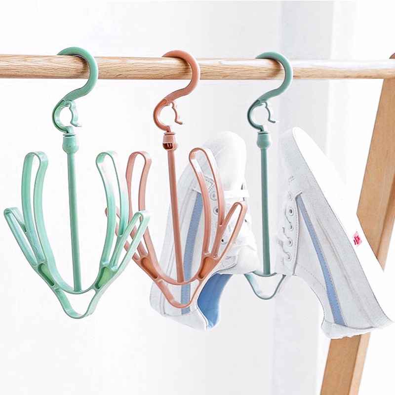 1 Móc Phơi Giày Đa Năng Dạng Xoay Kèm 2 Móc Treo
