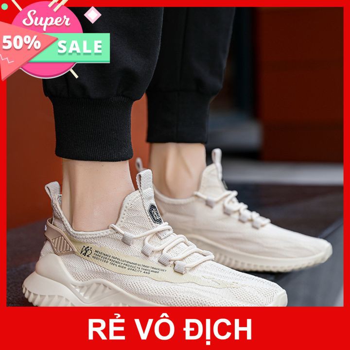 Giày thể thao nam 🔸 Nâu cá tính dễ kết hợp 🔸 Giày sneaker nam đế cao su êm vải thoáng khí | BigBuy360 - bigbuy360.vn