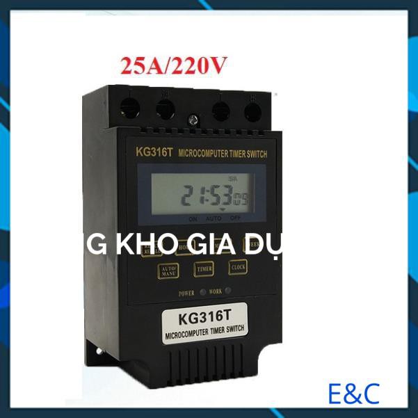 (ĐEN)Bộ công tắc hẹn giờ tắt mở thiết bị tự động KG316T (Đen) ổ cắm hẹn giờ ,công tắc điện thông minh
