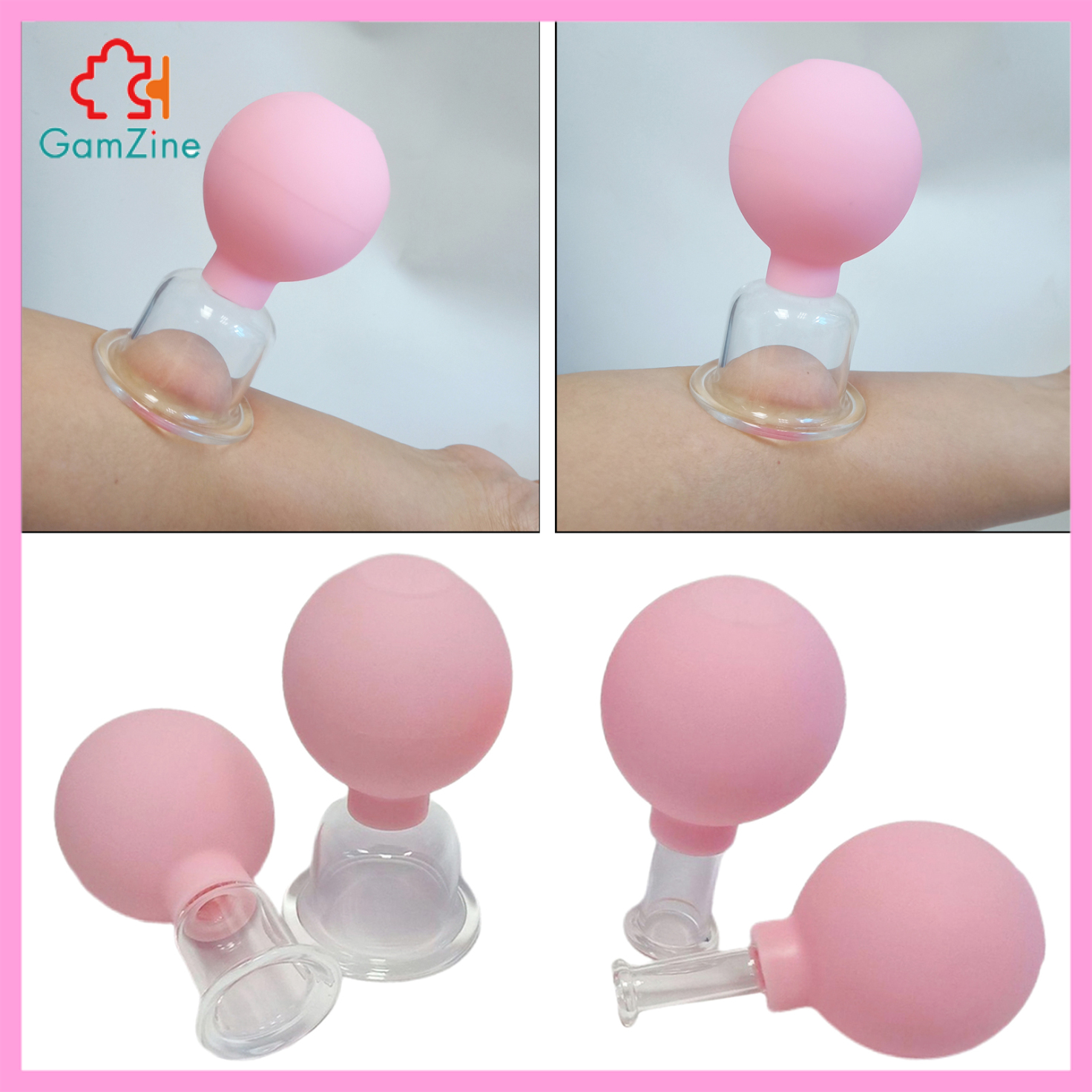 GamZine Massage Cupping Cup Salon Face Back Chest Leg Message Disper Cold Type 1