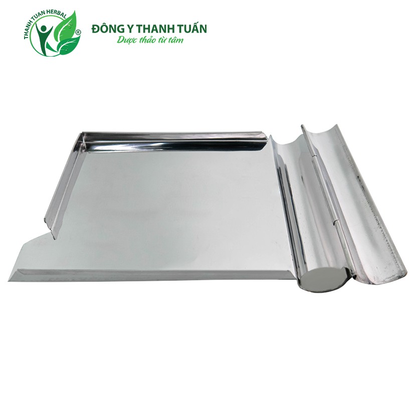 Dụng cụ chia thuốc chữ nhật inox, khay đếm thuốc Inox  size13cm x 18cm