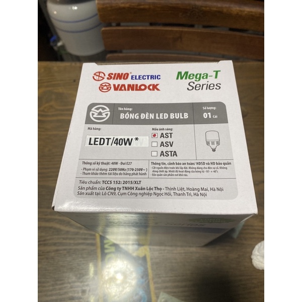 Bóng led Sino 40W ánh sáng trắng