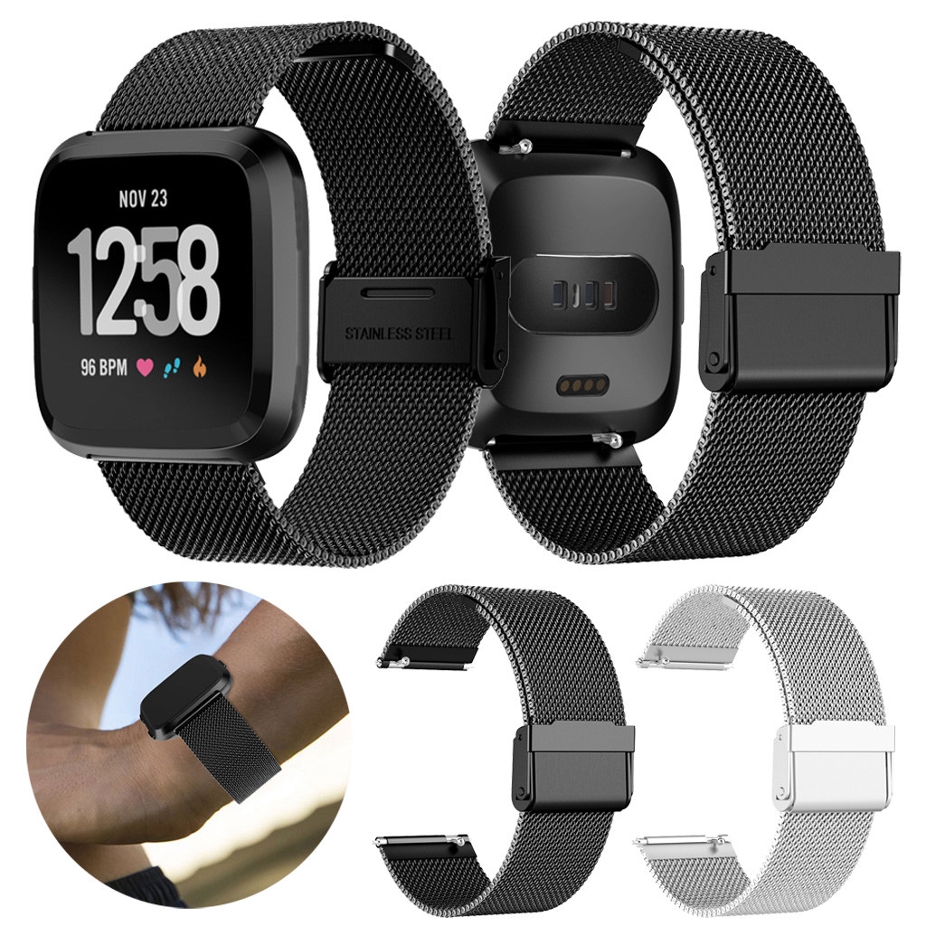 Dây Đeo Inox Dạng Lưới Cho Đồng Hồ Thông Minh Fitbit Versa Lite