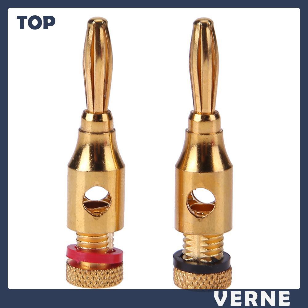 Set 2 Giắc Cắm Bắp Chuối Mạ Vàng Cho Loa