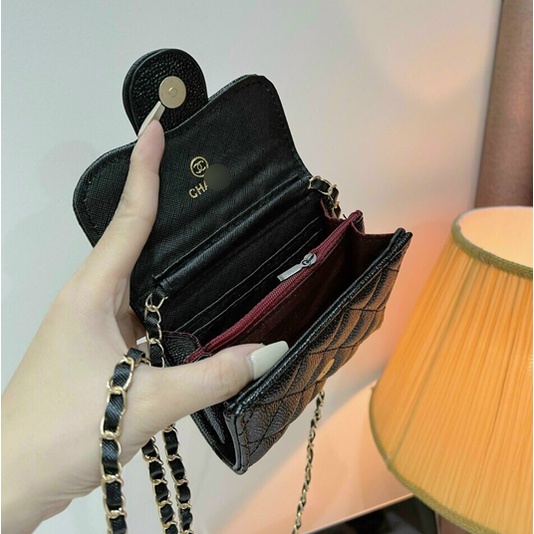 ⚡𝙁𝙪𝙡𝙡𝙗𝙤𝙭⚡ Ví Túi Gập X Da Hạt, Kiểu Dáng Gọn Xinh, Hàng Đẹp Kèm Hộp
