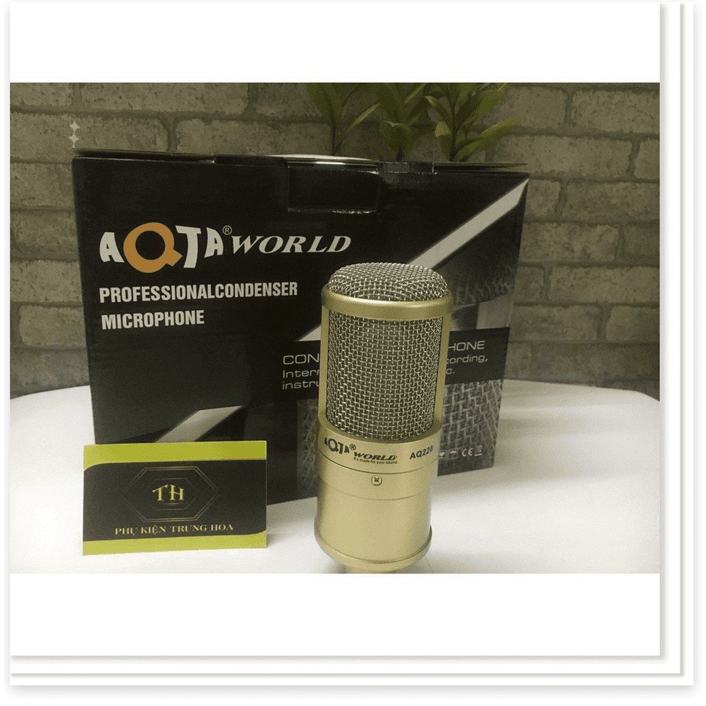 Micro Thu Âm AQTA AQ 220 - Micro Hát Karaoke - Livestream Cao Cấp Chính Hãng Bảo Hành 6 Tháng