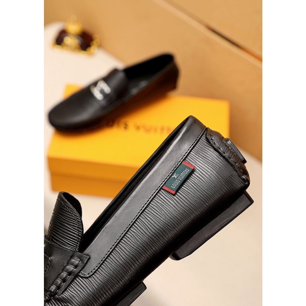 Giày lười nam cao cấp da thật Louis Vuitton LV thiết kế sang trọng và lịch lãm