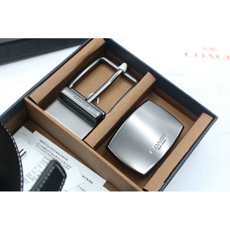 Set thắt lưng  nam 2 mặt Co@ch da thật