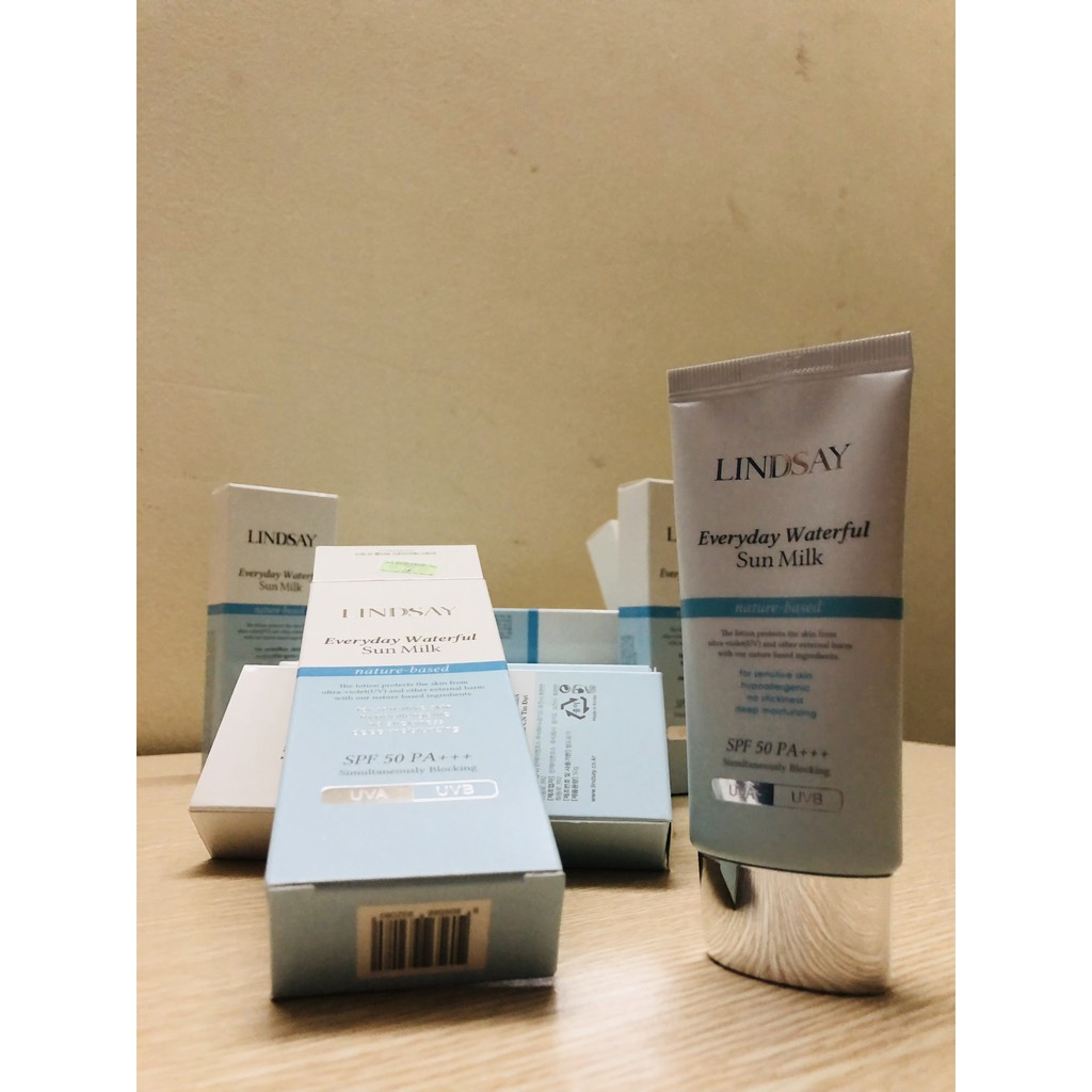 KEM CHỐNG NẮNG VẬT LÝ LINDSAY SPF 50 PA+++ UVA UVB, hàng chính hãng