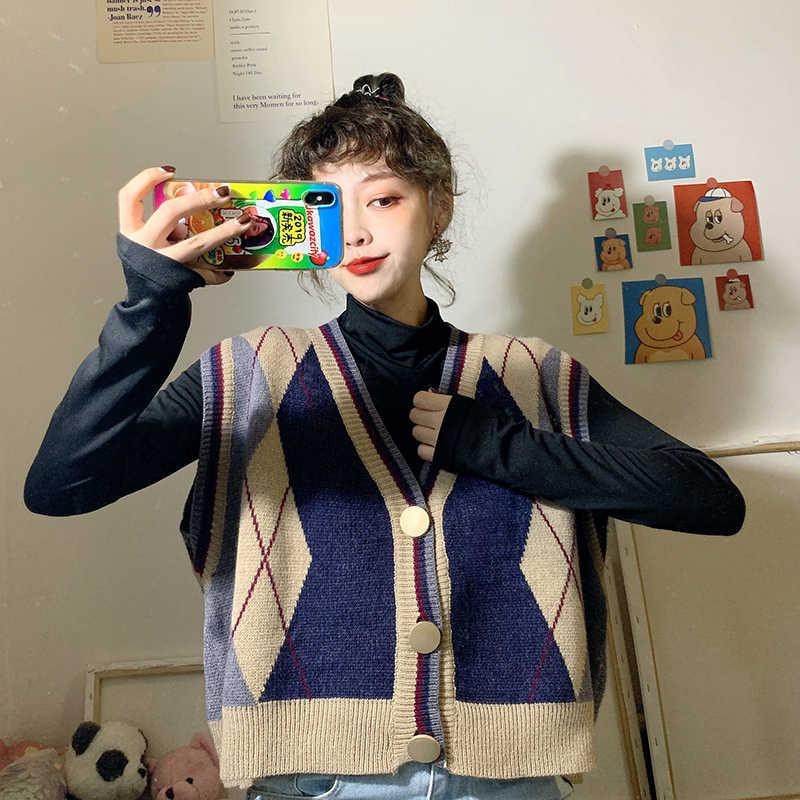 Áo khoác len không tay cổ chữ V phong cách Hàn Quốc | BigBuy360 - bigbuy360.vn