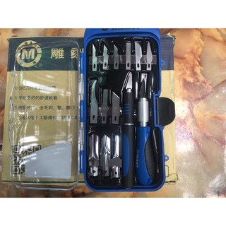 Bộ dao điêu khắc, chạm, trổ, tách, chiết cao cấp 14 chi tiết C-Mart