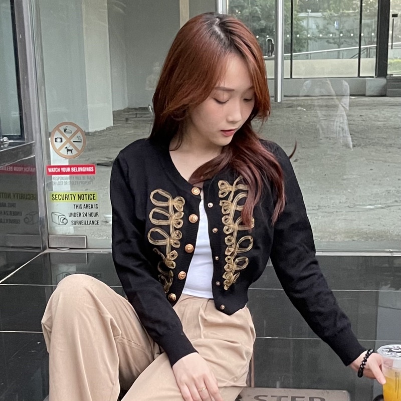 Áo len croptop voan nơ ~ 𝗫𝘂𝗸𝗮.𝘄𝗲𝗮𝗿