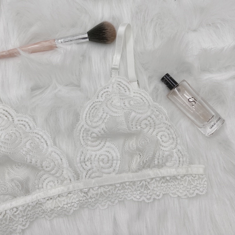 Katie White Bralette - Áo lót ren trắng dễ thương thoải mái sexy | BigBuy360 - bigbuy360.vn