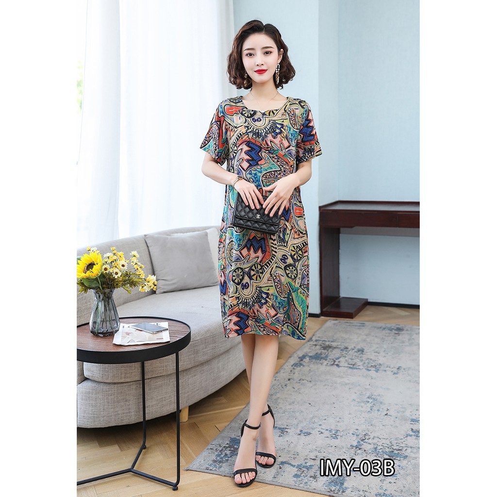 [Xả Kho] Váy Trung Niên  - Đầm Trung Niên Hàng Thiết Kế, Vải Lụa Mát Mịn Thiết Kế Dành Cho U40-U50-U60. | BigBuy360 - bigbuy360.vn