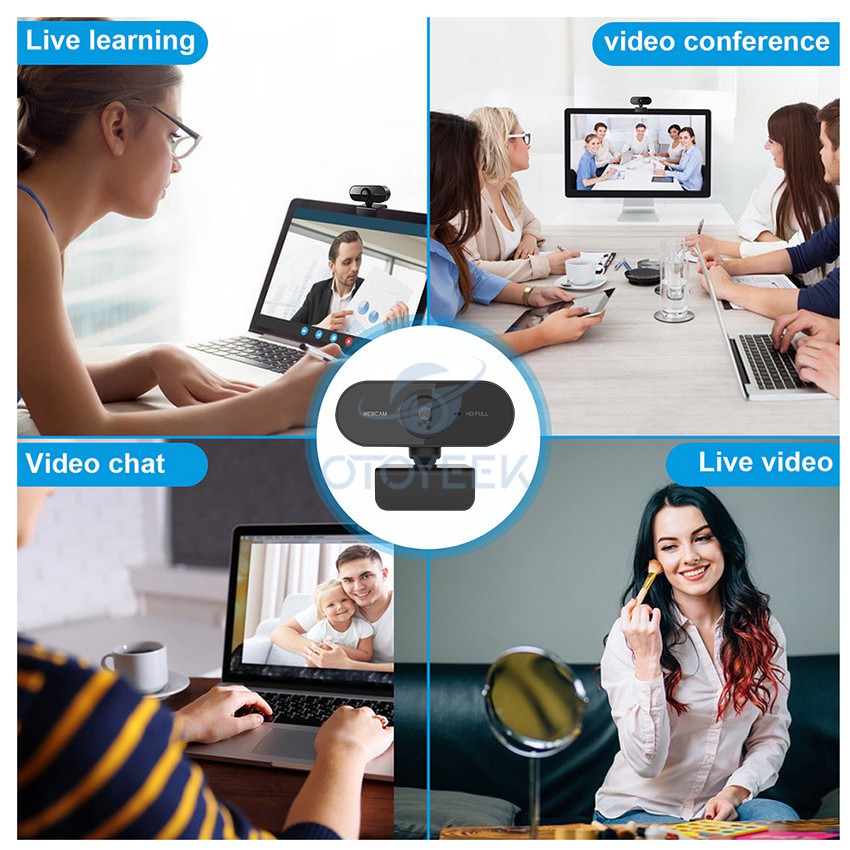 OTOYEEK Webcam High-end Video Call USB Computer Camera HD Live Camera Auto Focus Webcam Built-in Noise Reduction Microphone Cameras For Laptop Desktop | BigBuy360 - bigbuy360.vn