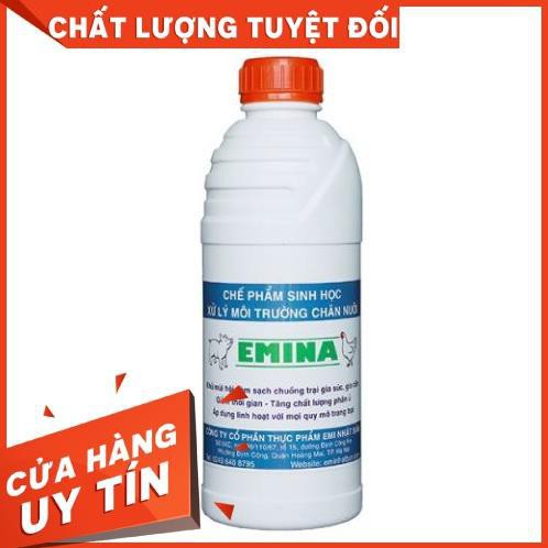 Chế phẩm sinh học EMINA xử lý môi trường chăn nuôi chai 1 lít