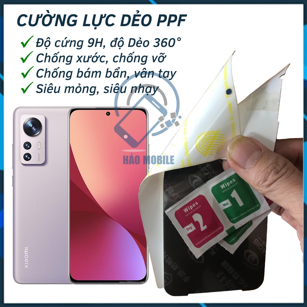 Dán cường lực dẻo PPF Xiaomi 12, 12X, 12 Pro