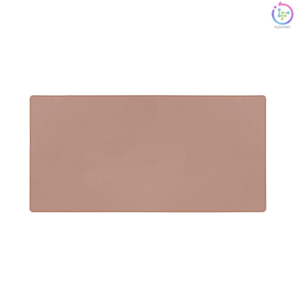 Double-Sided Mouse Pad Eco-friendly Cork PU Leather Desk Mat Waterproof Dustproof Mouse Mat for Home Office Game Brown 60*35cm