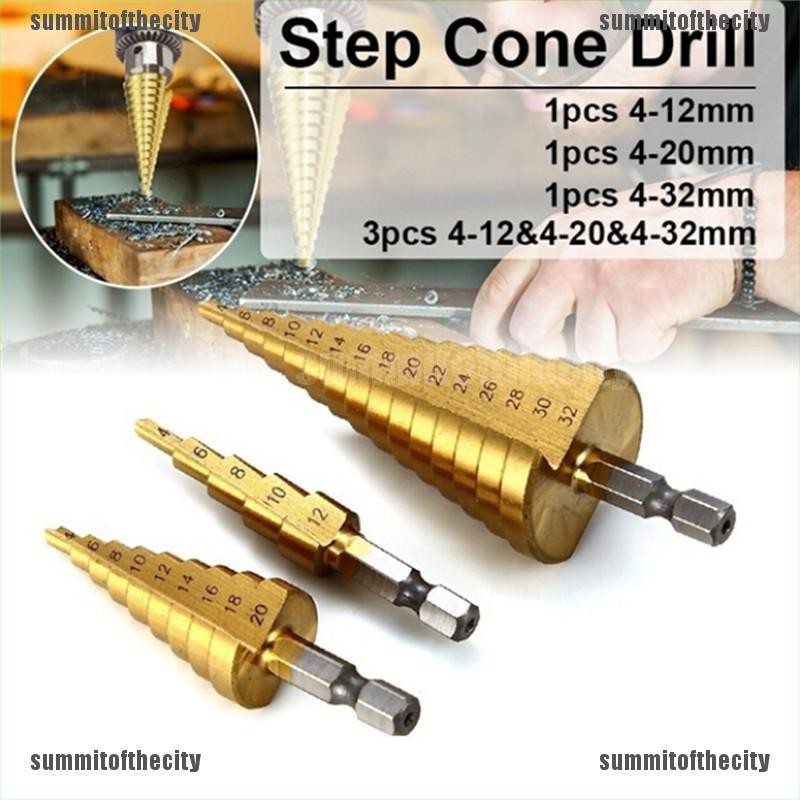 Mũi Khoan Lỗ Hình Nón Lớn Bằng Thép Gió HSS 4-12 / 20 / 32mm