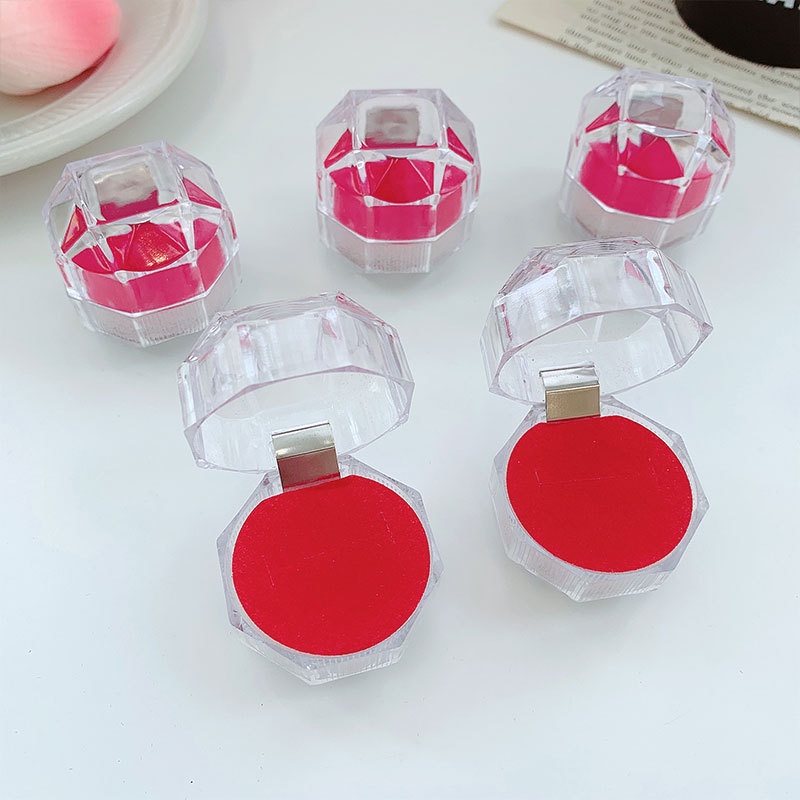 Hộp Đựng Nhẫn Cưới Bằng Acrylic Trong Suốt 3 Màu