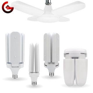 Bóng Đèn LED E27 24W 45W 60W AC 220V Ánh Sáng Trắng Có Thể Gập Lại Kèm Quạt 360 Độ