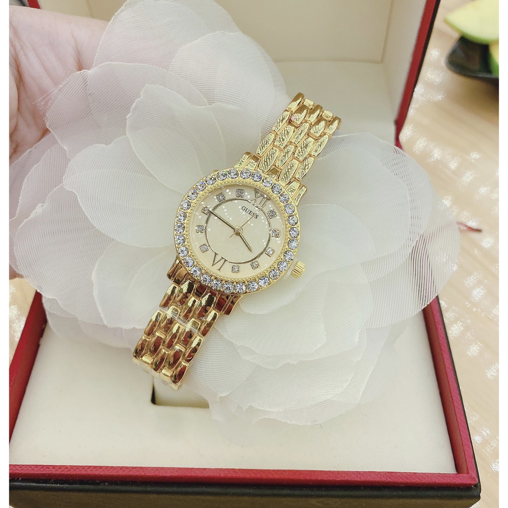 Đồng hồ Nữ Gues  Dây Kim Loại 2 màu vàng bạc hợp thời trang , bền bỉ tặng kèm pin - donghoket | BigBuy360 - bigbuy360.vn