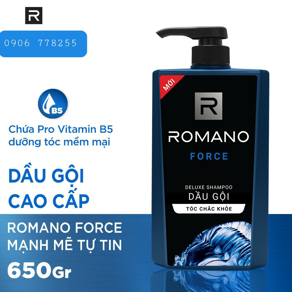 Bộ Dầu Gội Và Sữa Tắm Cao Cấp Dành Cho Nam ROMANO FORCE 2 X 650g