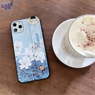 Ốp lưng Iphone Flower nền sáng + đai
