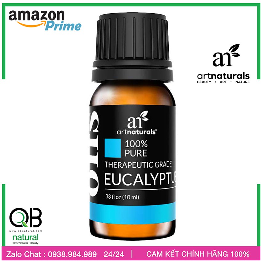 [Artnaturals] Tinh dầu Chàm - Khuynh Diệp Eucalyptus 10ml, giảm ho cảm, côn trùng đốt, made in USA
