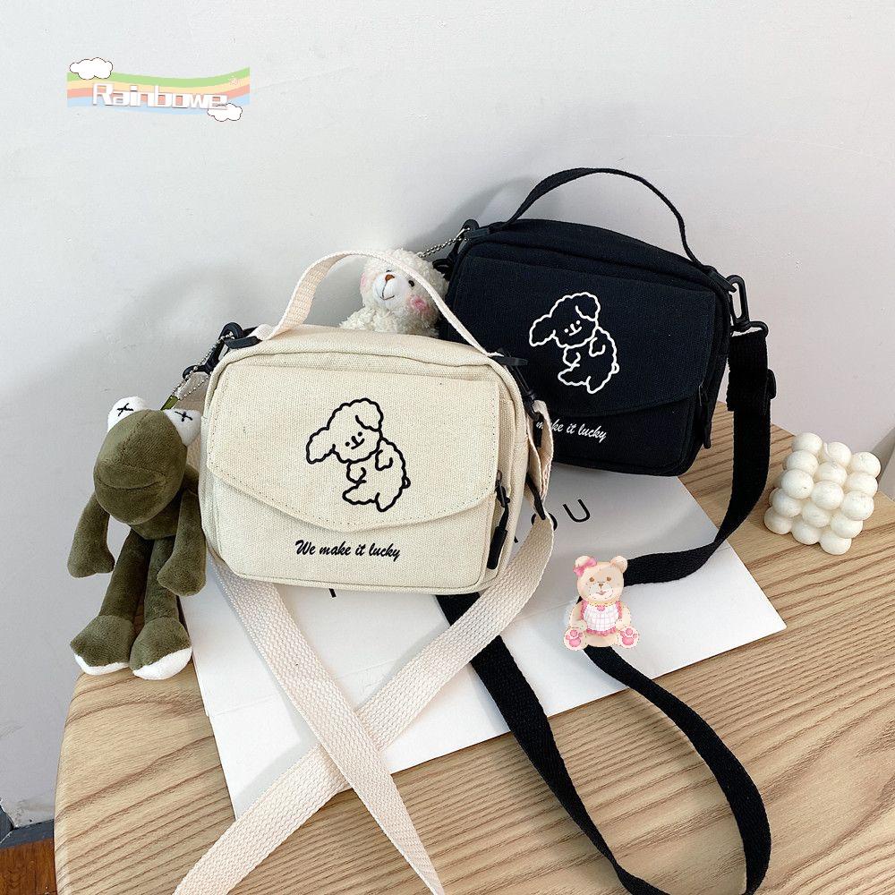 Túi Đeo Chéo Vai Bằng Vải Nhiều Màu Sắc Thời Trang Sành Điệu Cho Nữ