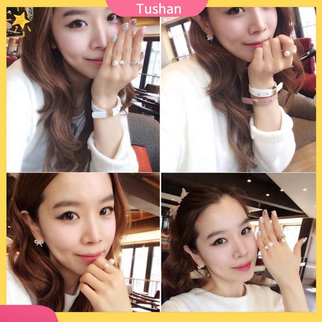 Nhẫn Hở Đính Hạt Ngọc Trai Nhân Tạo Thời Trang