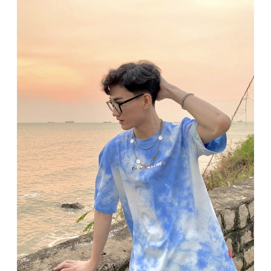 Tee Oversize - Wash Tiedye - Xanh biển | BigBuy360 - bigbuy360.vn