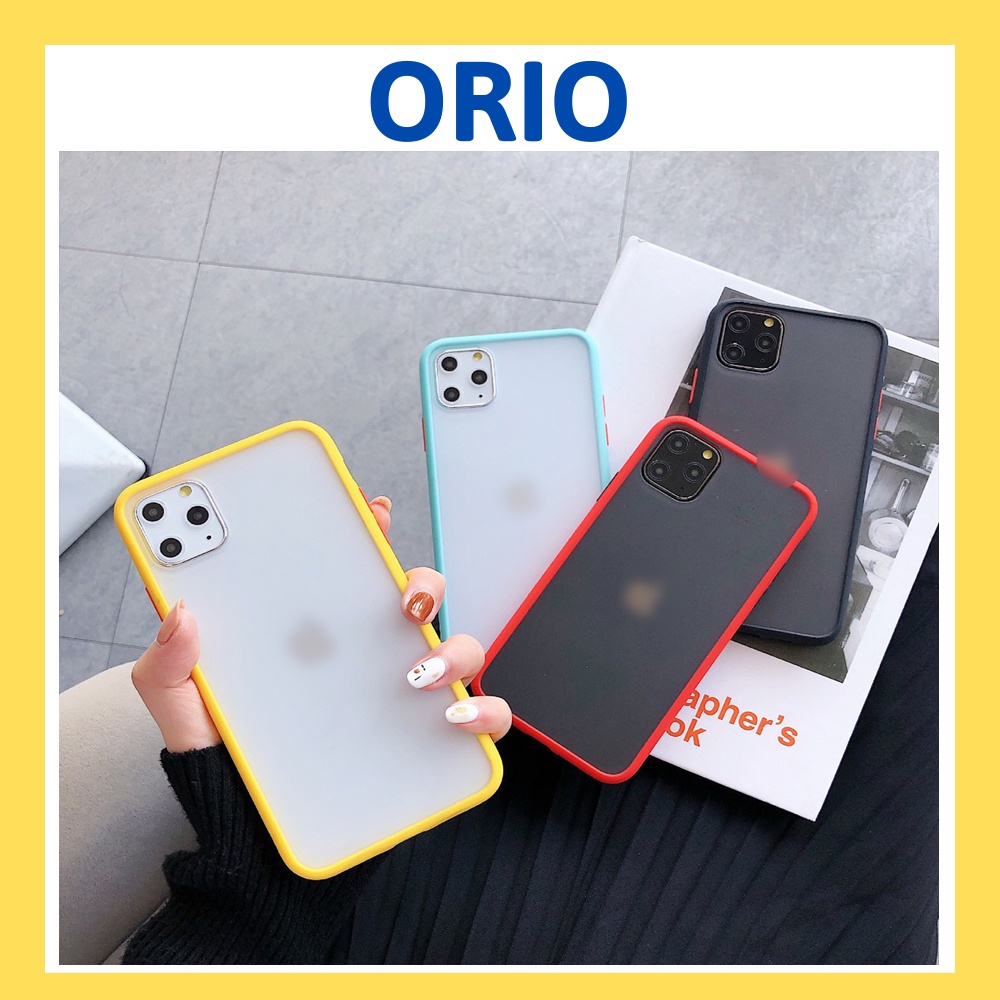 ỐP NHÁM CHỐNG SOCK , VA ĐẬP , BÁM VÂN TAY 5 MÀU THỜI TRANG IPHONE - Orio