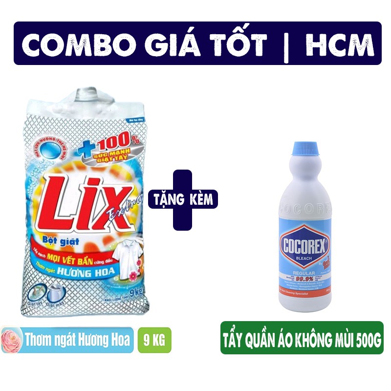 Bột giặt Lix 9kg Hương Hoa Xuân - Trắng