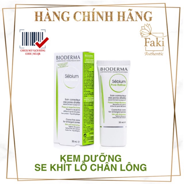 [Mã SKAMPUSH11 giảm 10% đơn 200k] Kem dưỡng se khít lỗ chân lông Bi.od.er.ma Sebium Pore Refiner 30ml