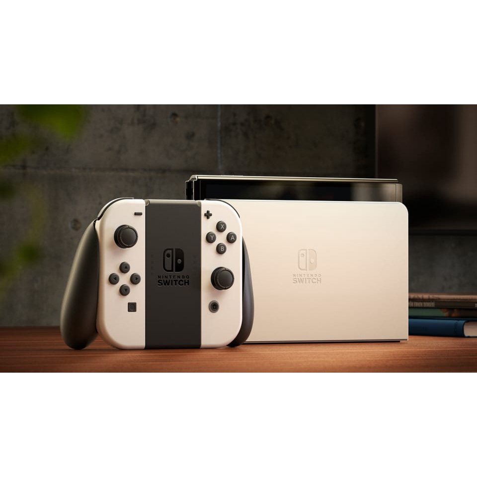 Máy Nintendo Switch Oled phiên bản White Joycon - Bảo hành 12 tháng+ Tặng Dán Cường Lực + Núm bọc Analog