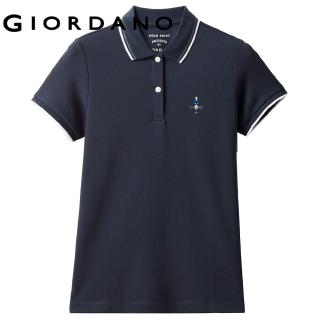 GIORDANO Áo Thun Polo Nữ Thêu Hoa 05319260