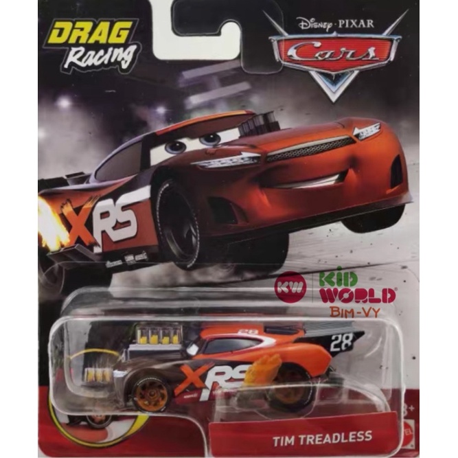 Xe mô hình Disney Cars Mcqueen Tim Treadless GFV33 993532-P. Tỷ lệ 1:55.