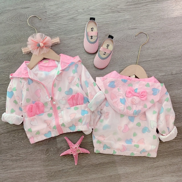 Áo khoác gió cho bé gái