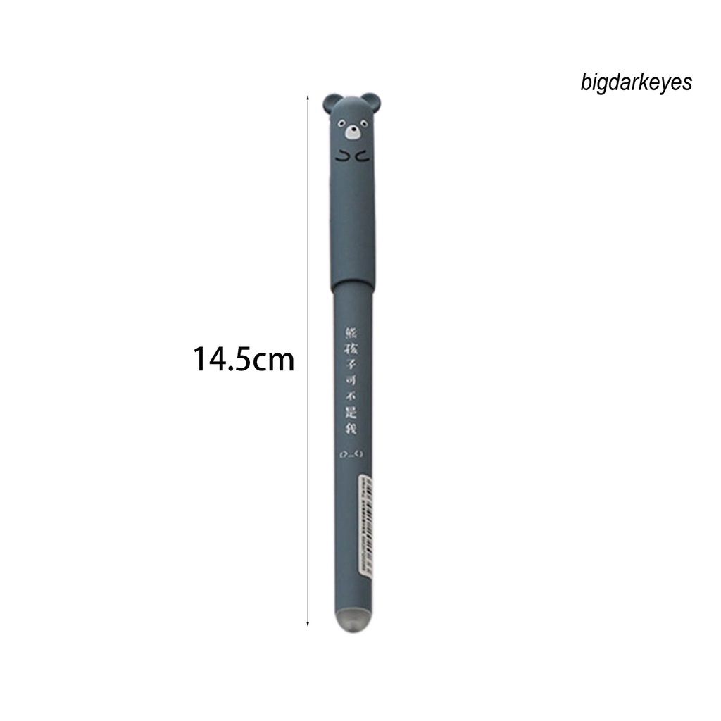 Nyt-bộ 4 Bút Gel Họa Tiết Động Vật Hoạt Hình Bằng Nhựa Chống Thấm Nước Có Thể Xóa Được Dùng Cho Gia Đình