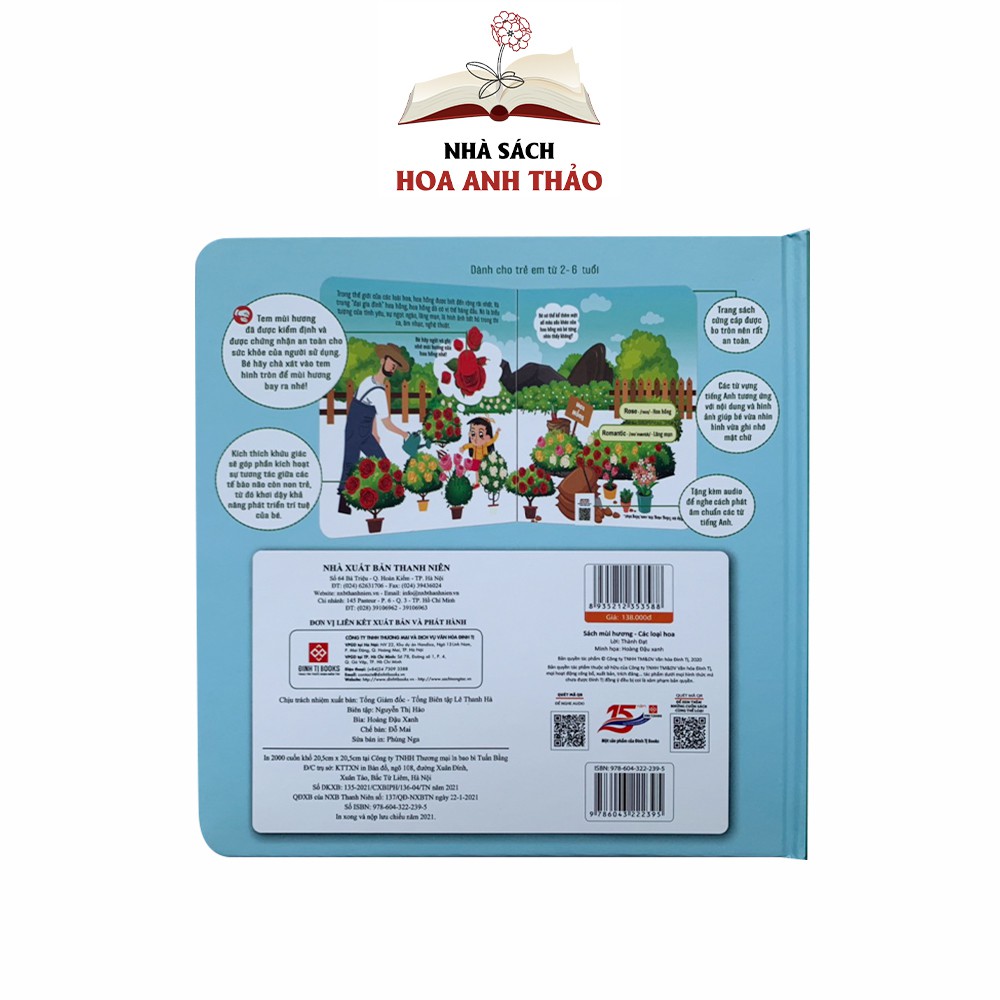 Sách - Mùi hương các loại trái cây và hoa kích thích khứu giác của trẻ (bộ 2 quyển) (Có file nghe)