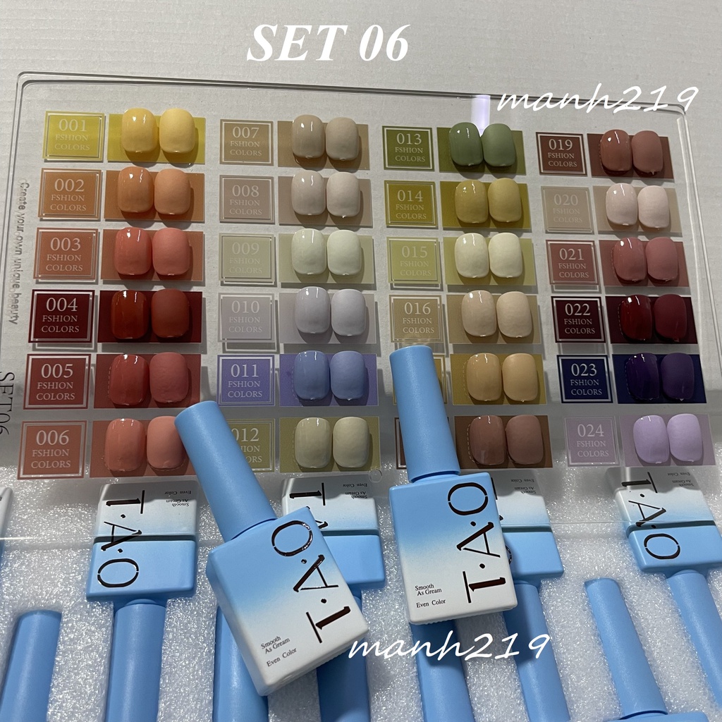 Set sơn gel TAO 24 màu Set 09 ( TẶNG BẢNG MÀU ) Full Hộp - manh219