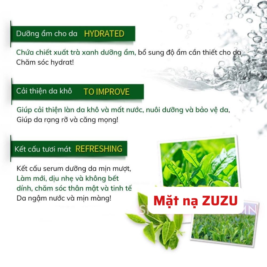 Tinh chất trà xanh ROREC Serum trắng da dưỡng ẩm ngăn ngừa mụn chống lão hoá WINK